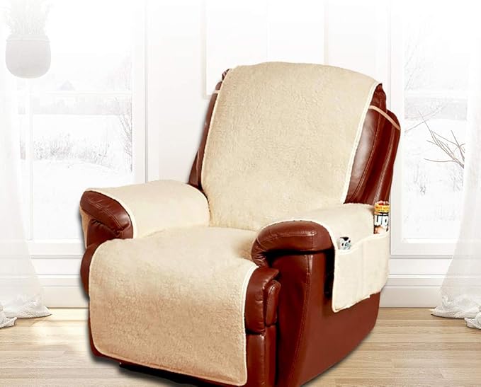 Relax love Fleece Armchair Sofa Cover Mat Protective Recliner Cushion