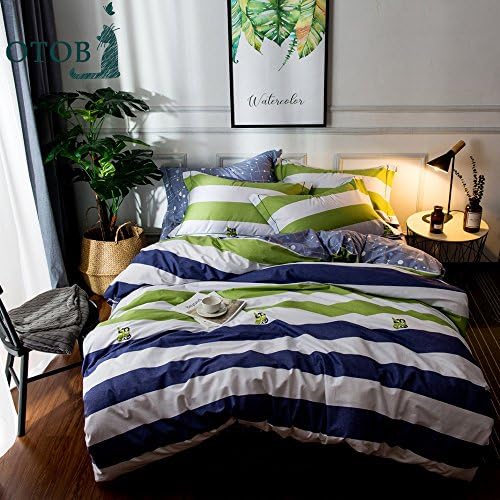 Kawaii Ginkgo Bedding Sets Queen Duvet Cover 100% Cotton 3 Piece Teen Adults Bed Sets with 2 Pillow Shams, Queen/Full