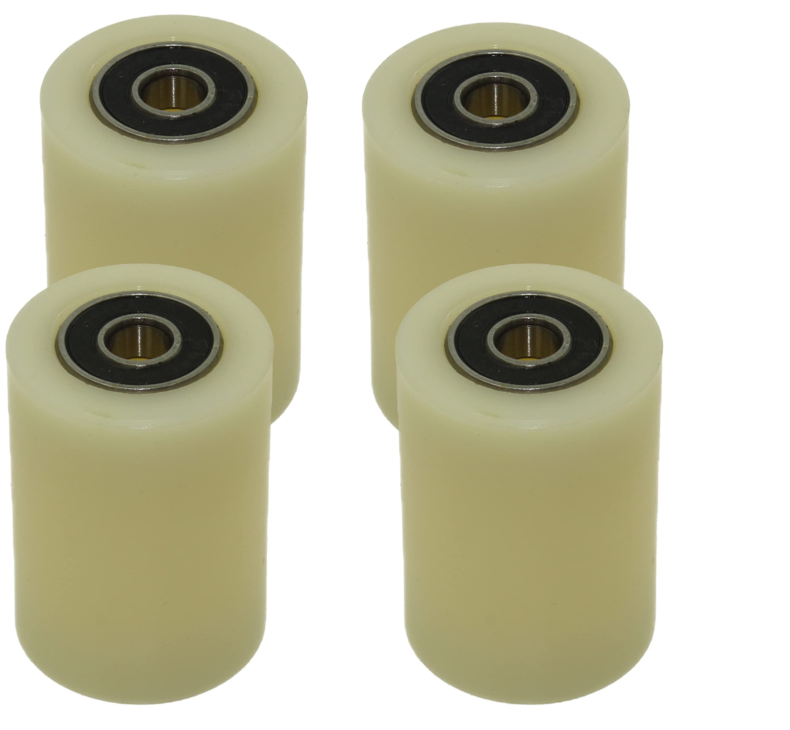 FOXCUP 4 Pack 35mm Nylon Industrial Casters, Precision Machined EU Material, Plate Mount, Multi-Surface, 5E+1 lbs Load Capacity, 2 Inch Width