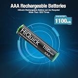 HiQuick AAA Rechargeable Batteries 1100mAh 8 Pack 1.2V Retailer Pack view 2