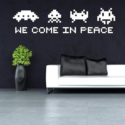 Amazon Com Fupuk Wall Decals Pixel Wall Decals Living Room Space