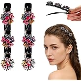 Sparkling Crystal Stone Braided Hair Clips, 2026 New Rhinestone Hair Clips Hair Braid Clips, Girls/Women Hair Accessories for Styling Sectioning (22#)