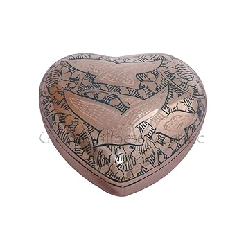 Amazon De Beerdigung Herz Urne Nach Hause Gehen Tauben Grun