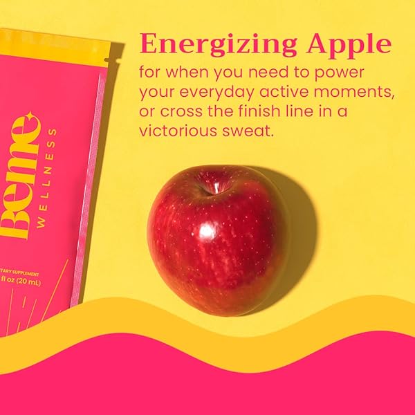 BEME VITAMIN B12 LIQUID SHOT, BESTRONG – VITAMIN B 12 DRINKABLE LIQUID SUPPLEMENT SUPPORTS ENERGY BOOST, FOCUS, & CONCENTRATION (30 SACHETS, APPLE (OLD))