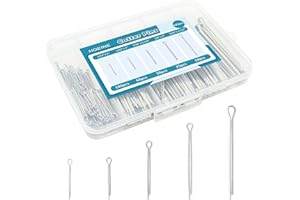 Hoeine Cotter Pin Assortment Kit, 245pcs Hardware Pins 5 Sizes Stainless Steel Cotter Pins for Mower, Tractor, Motorcycle, Boat, Vehicle, etc.
