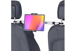 K TOMOTO Universal Car Headrest Tablet Mount for 4.7-12.9 Inch Devices, Black