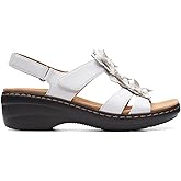 Clarks Collection Women's Merliah Sheryl Heeled Sandal, White, 7.5 N US