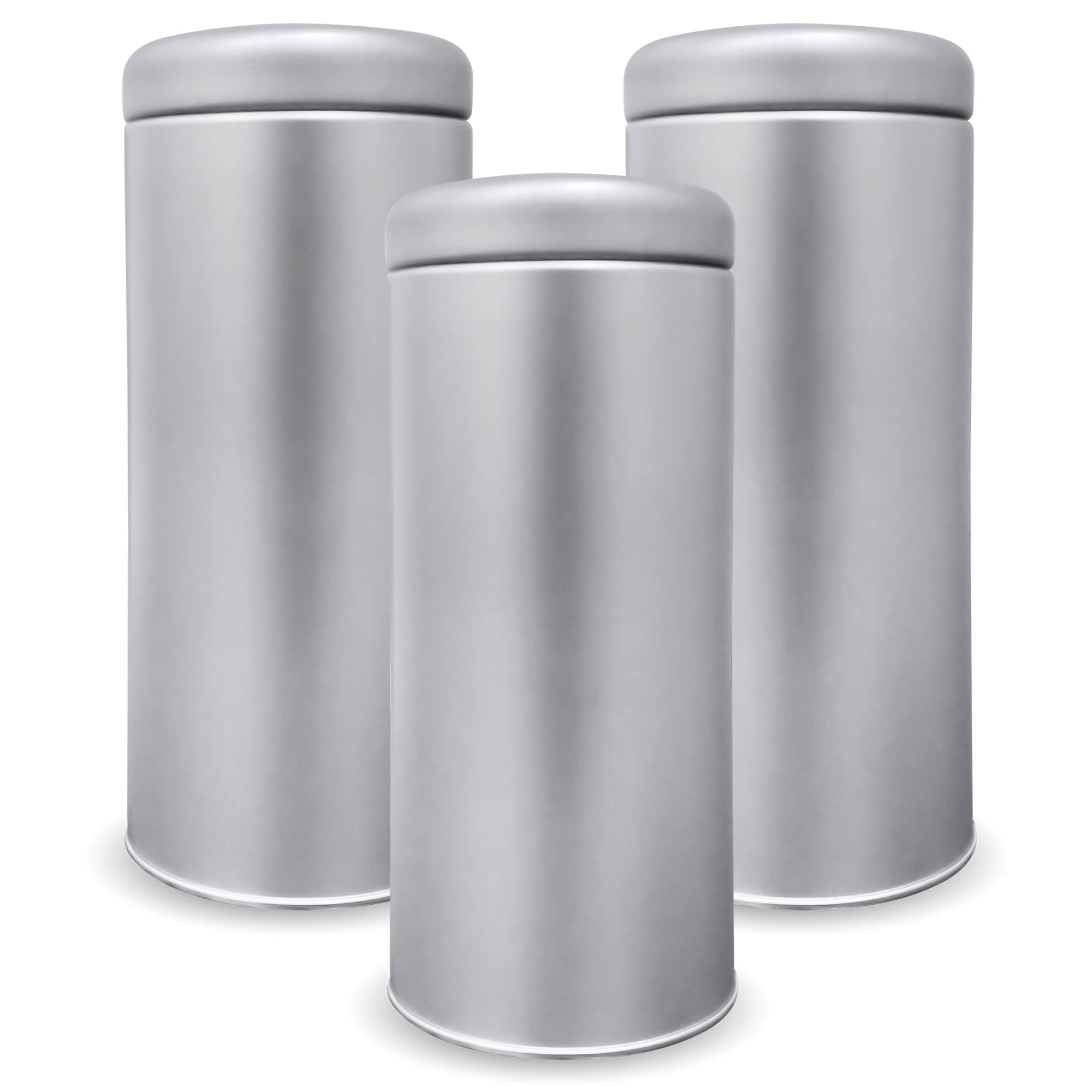 Photo 1 of *MINOR DAMAGE - USED*
G-Vital Tin Canister with Airtight Lids for Loose Tea, Tea Bags spices, dried vegetables Large 16.9 ounces, round container- Small Kitchen for Coffee Sugar Storage, Loose Leaf Tea Tin Containers- 3pcs