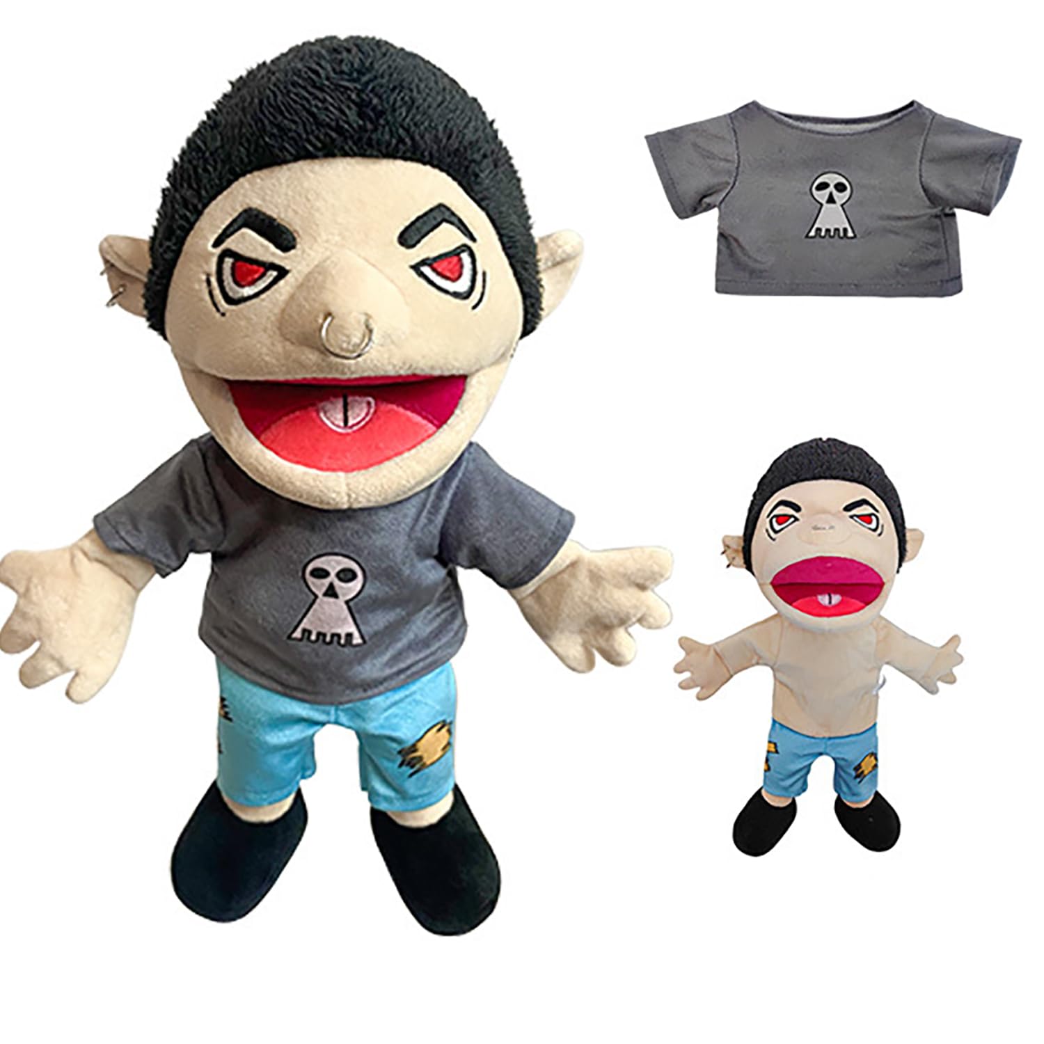 Jeffy Puppet Jeffy Series Hand Puppets Plush Toys Doll, Mischievous Funny Puppets Toy Hand Puppet with Working Mouth for Play House, Birthday Christmas Halloween Party Gift for Children (Bully Bill)