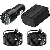 Samsung 45W USB-C Charger, 45W PPS Super Fast USB-C Wall/Car Charger for Samsung Galaxy S25 Ultra/S25+/S25/S24 Ultra/S24+/S23/S22/S20/Note 20/Note 10+(with 2X 6.6FT 5A Type C Cable)