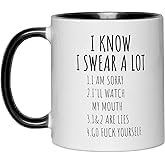 Yanprint Funny Coffee Mug Gifts for Coworker Friends, Sarcastic Mug,Birthday Christmas Gag Gifts Tea Cup 11 OZ
