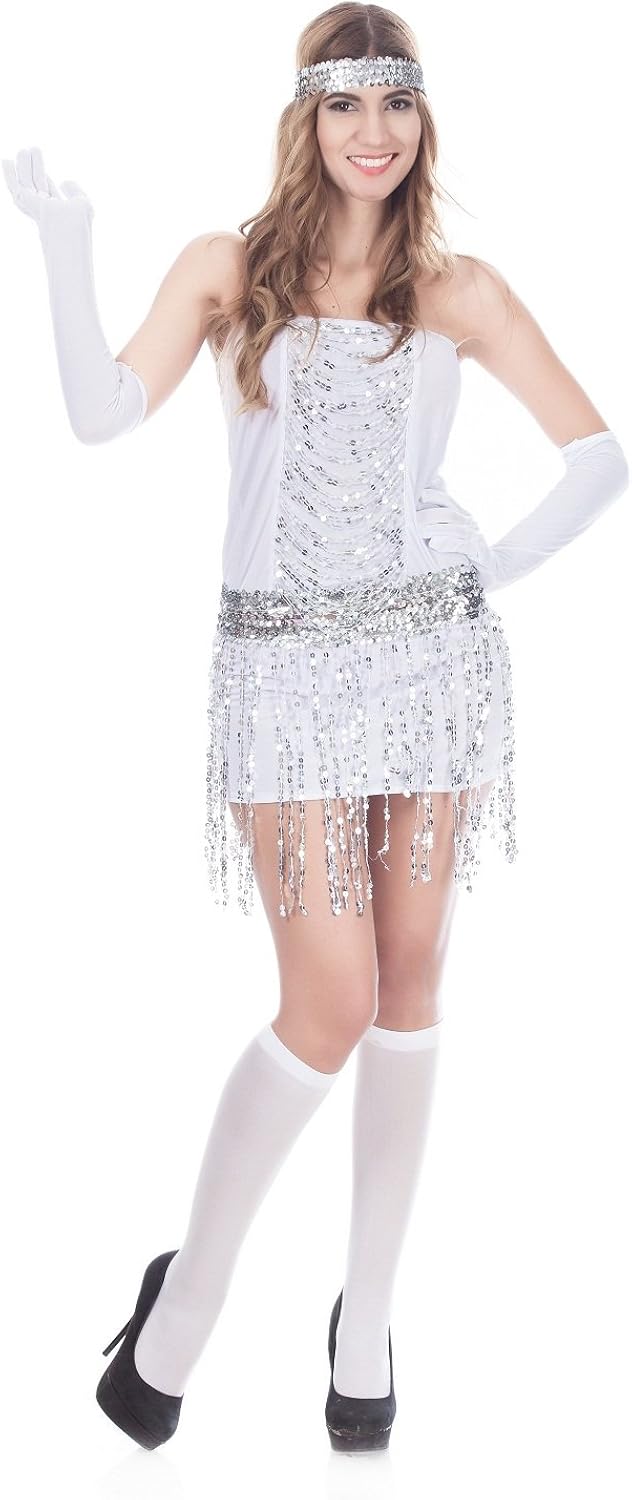 white flapper costume