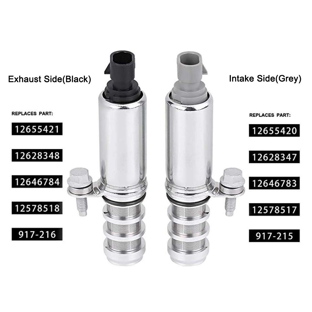 2 Pcs Intake & Exhaust Camshaft Position Actuator Solenoids for GM