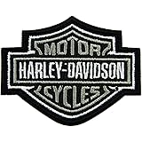 Patches For Jackets Harley-Davidson 3" Gray Bar & Shield Logo Patch - Sew-On Emblem For Jackets & Vests Motorcycle Patches