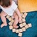 Tinkerton ABC 123 Blocks: Wood Alphabet Blocks with Numbers - 1.5” Wooden Letter & Number Cubes for Stacking, Building & Learning - For Kids 3 Months & Up - 21 Piece Set with Storage Bag