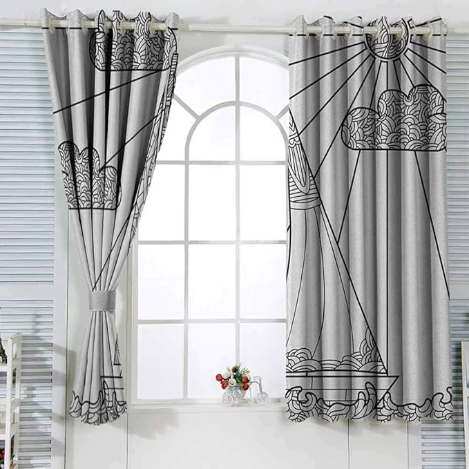 Cortina de salón o dormitorio para ventana de barco náutico flotando en