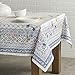 Maison d' Hermine Table Cloth Rectangle Table 100% Cotton 60 x 108 Inches Tablecloth Reusable Decorative Everyday Use for Dining Room, Farmhouse, Home, Party, Festive & Wedding Spring Summer - Faience