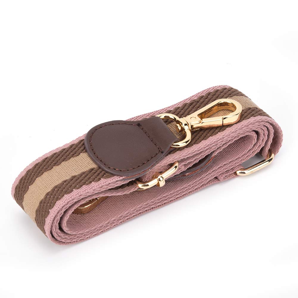 HEEPDD Bag Strap, 34.6-52.7in Wide Adjustable Shoulder Bag Strap Crossbody Bag Replacement Straps Belt DIY Accessories Pink Coffee