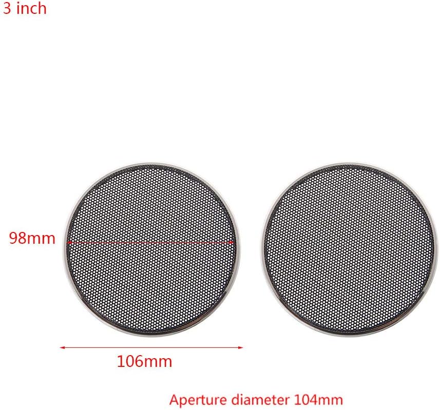 GROOMY 1/2/3/4/5/6.5 Inch Speaker Grills Cover Case Round Grill Protective Speaker decorative circle Audio Accessories-ABS,Black