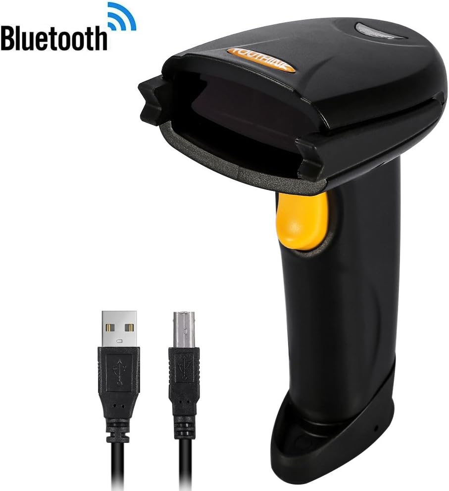 Barcode Scanner, USB Wireless Barcode Scanner, 1D 2D QR Code Scanner Digital Printed Bar Codes