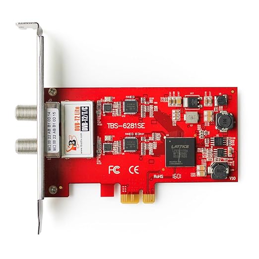 title=TBS6281 Scheda PCIe ricevitore TV DVB-T2/T Dual Tuner,TBS6281 Scheda PCIe
