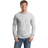 5.6 oz. 50/50 Long-Sleeve T-Shirt (G840) Ash Grey, S