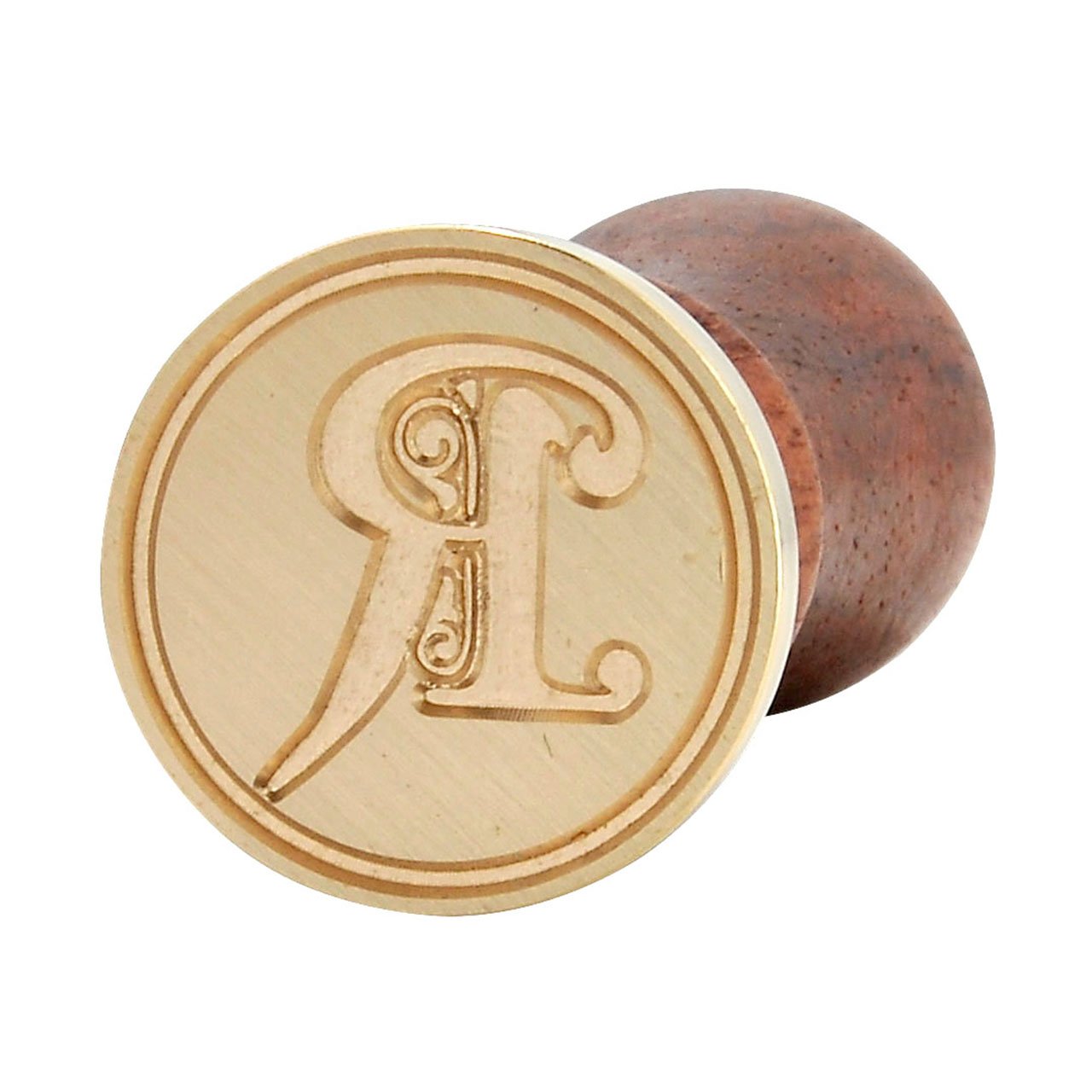 Seal Wax Stamp, Yoption Vintage Retro Brass Head Wooden Handle Gothic Font Letter Initial Sealing Wax Stamp Classic Wax Seal Stamp (R)