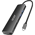 Acer USB C Hub, 7 in 1 USB-C to HDMI Dock, 2 USBA 3.1 GEN1 and 5Gbps Type-C Data Port, 4K HDMI Port, PD 100W Charging, SD Card Reader, for iPad Pro MacBook Pro Laptops and More (Black)