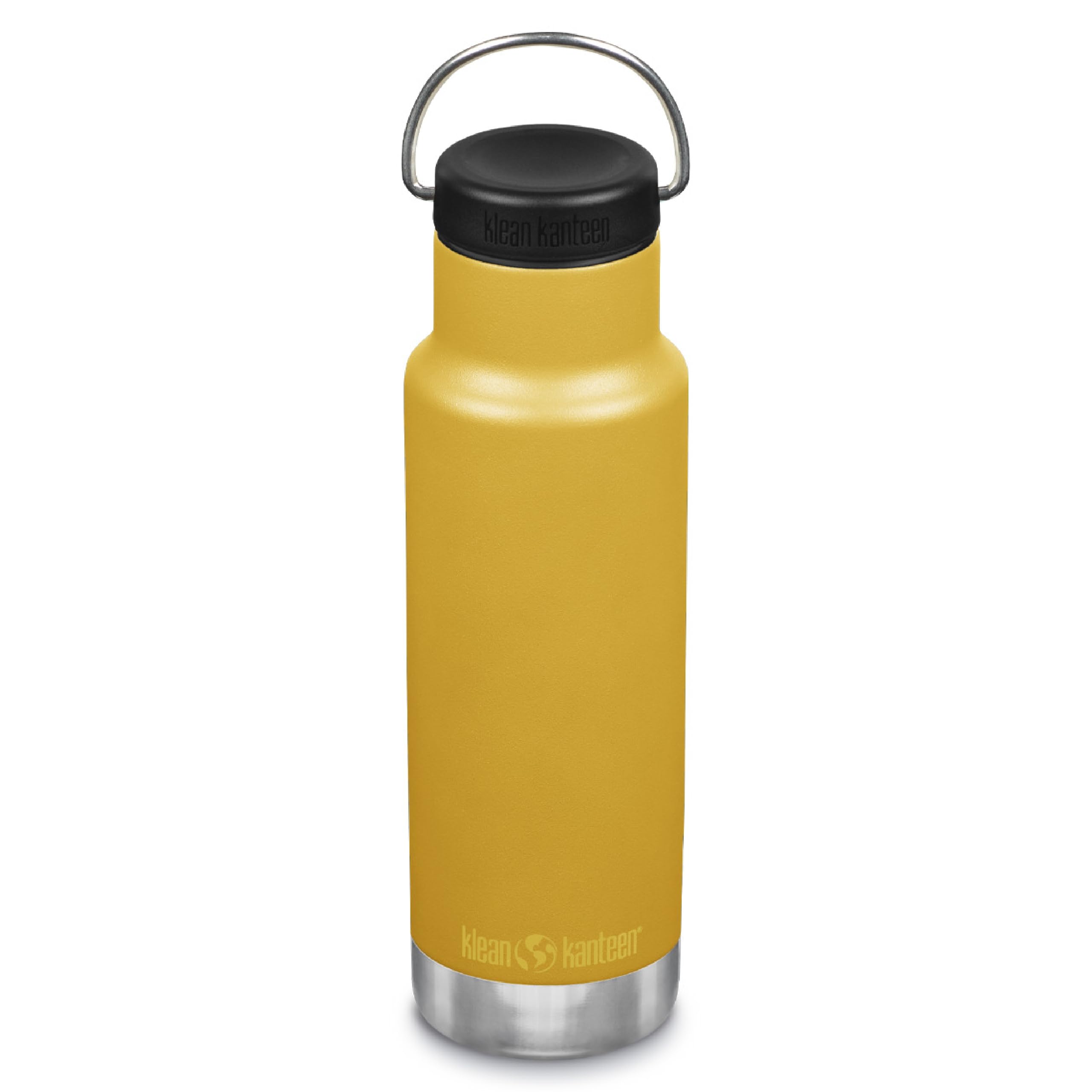 Klean Kanteen Classic Narrow Insulated Water Bottle with Loop Cap - Stainless Steel Water Bottle - 12 oz, Marigold