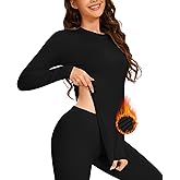 BESTENA Long Sleeve Undershirt for Women, Soft Thermal Shirts with Warm Fleece Lining, Base Layer Thermal Tops