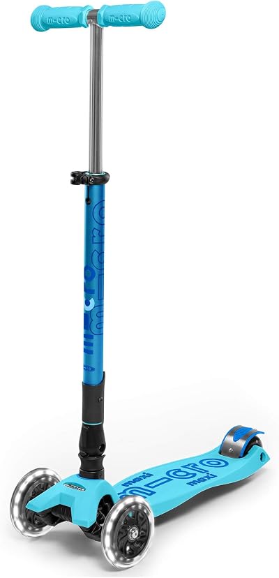 Micro Maxi Micro Deluxe Foldable LED 3-Wheel Kids Scooter Ages 5-12