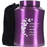 Urn for Human Ashes Adult,Cremation Urns for Ashes Male Female,Medium urn for Human Ashes for Dad Mom,Funeral urn Burial urn (160 Cubic inches, Butterfly)