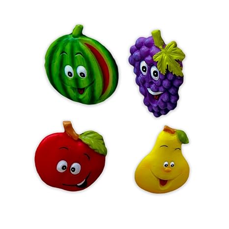 MW Handel 4er Set lustige Früchte als Tischtuchbeschwerer mit Magnet Tischdeckenhalter Tischdeckengewichte