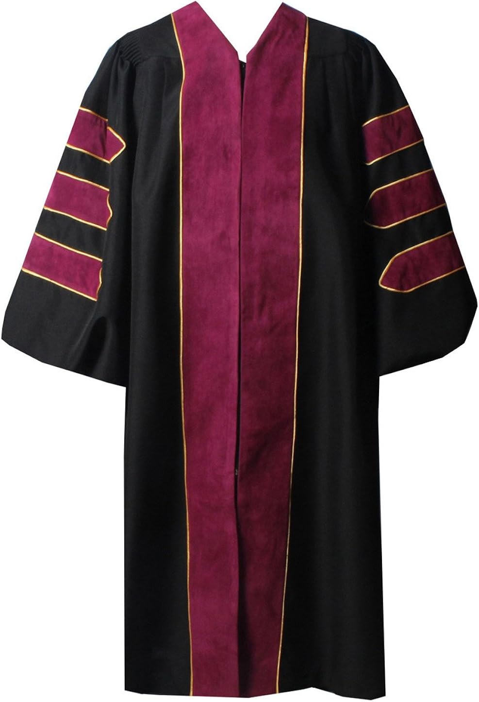 Unisex Deluxe Graduation Doctorate Robe with Gold Piping Available for