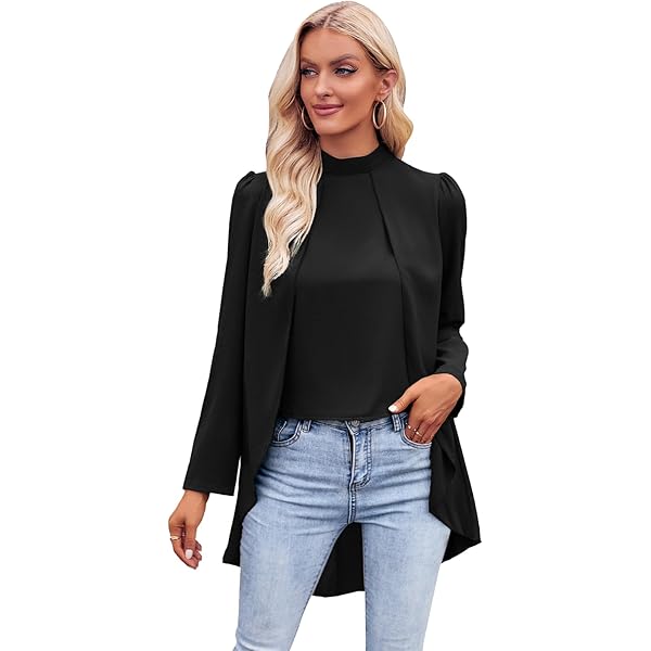 CeCe Women's Long Sleeve V-Neck Blouse W/Smocking Cuff, Rich Black