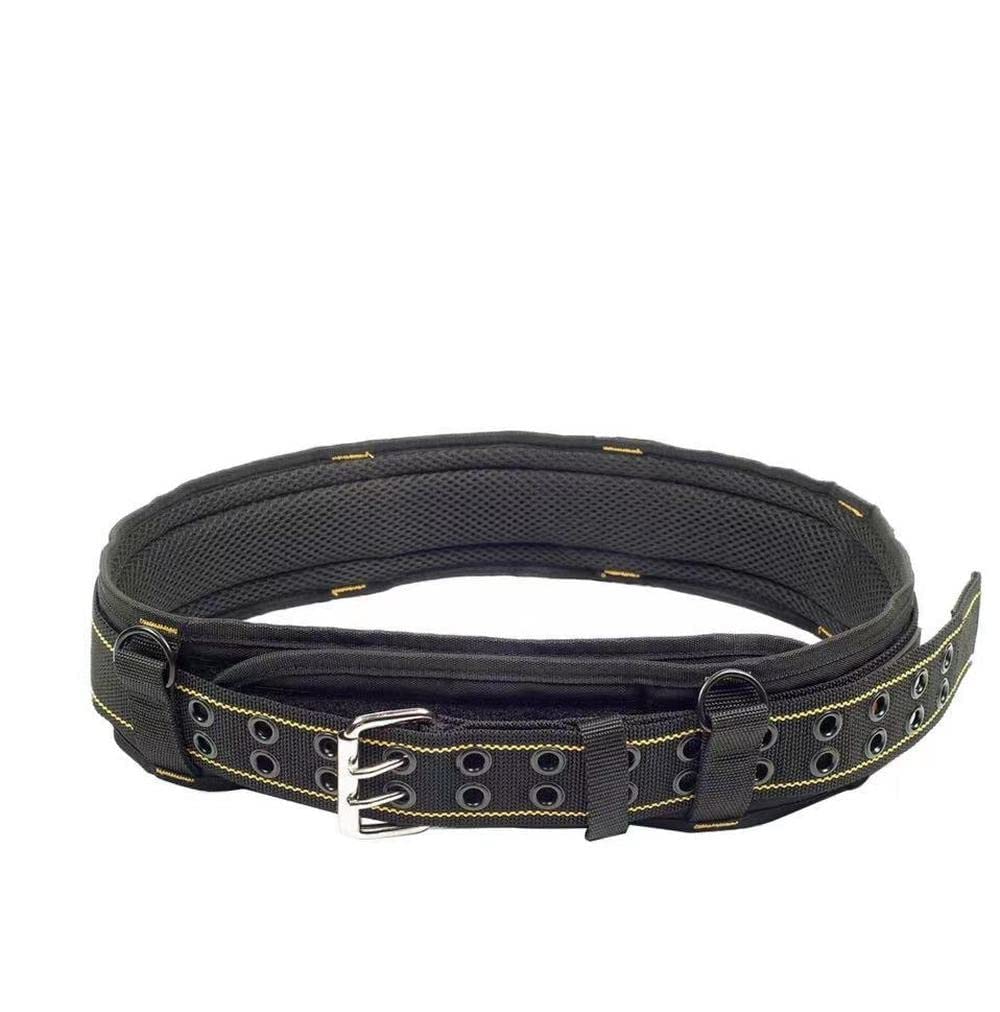 SSDH Heavy Duty Work Belt Scaffolding Professional Heavy Duty Leather Work Tool Belt Holds Most Carpenter and Contractor Bags, Clips and Tool Racks for Worker Jobs (Yellow)