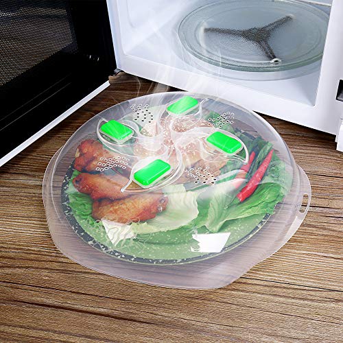 Microwave plate cover, Second Generation, prevent food splatter cover, product -Magnetic adsorption function. safe convenient with steam vent, Food-grade PP