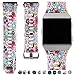 Allbingo Fitbit Ionic Accessory Bands, Manly Case Women Cute Strap Rugged Pro G-shock Like Protective Wristband for Fitbit Ionic Smartwatch (Colorful World/Silver, Small 5.5