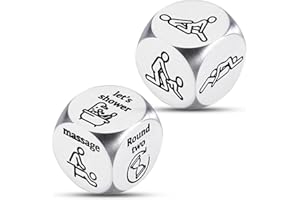 KINMES 2 PCS Funny Date Night Dice Valentines Day Gifts for Him Her Naughty Decision Dice for Boyfriend Girlfriend Men Women Gag Game Dice Gifts for Adults Party Wedding Anniversary Birthday