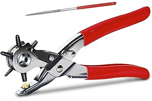 XUANZHI Belt Hole Puncher for Leather,Leather Hole Punch Belt Puncher Tool, Professional Revolving Plier Punch for Belts, Wat