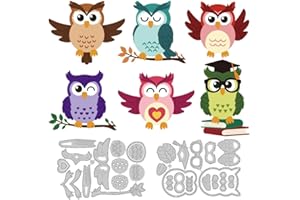 DELORIGIN Matrices de découpe en acier au carbone en forme de hibou mignon pour fabrication de cartes, scrapbooking, gaufrage