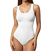 YOGINGO Women's Scoop Neck Sleeveless Bodysuits Backless Tank Top Body Suits for Womens Sexy Bodysuit Tops Leotards