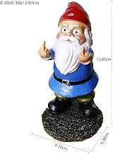 Estefanlo Funny Garden Gnomes Colorful Double Middle Finger Resin Figurine view 3