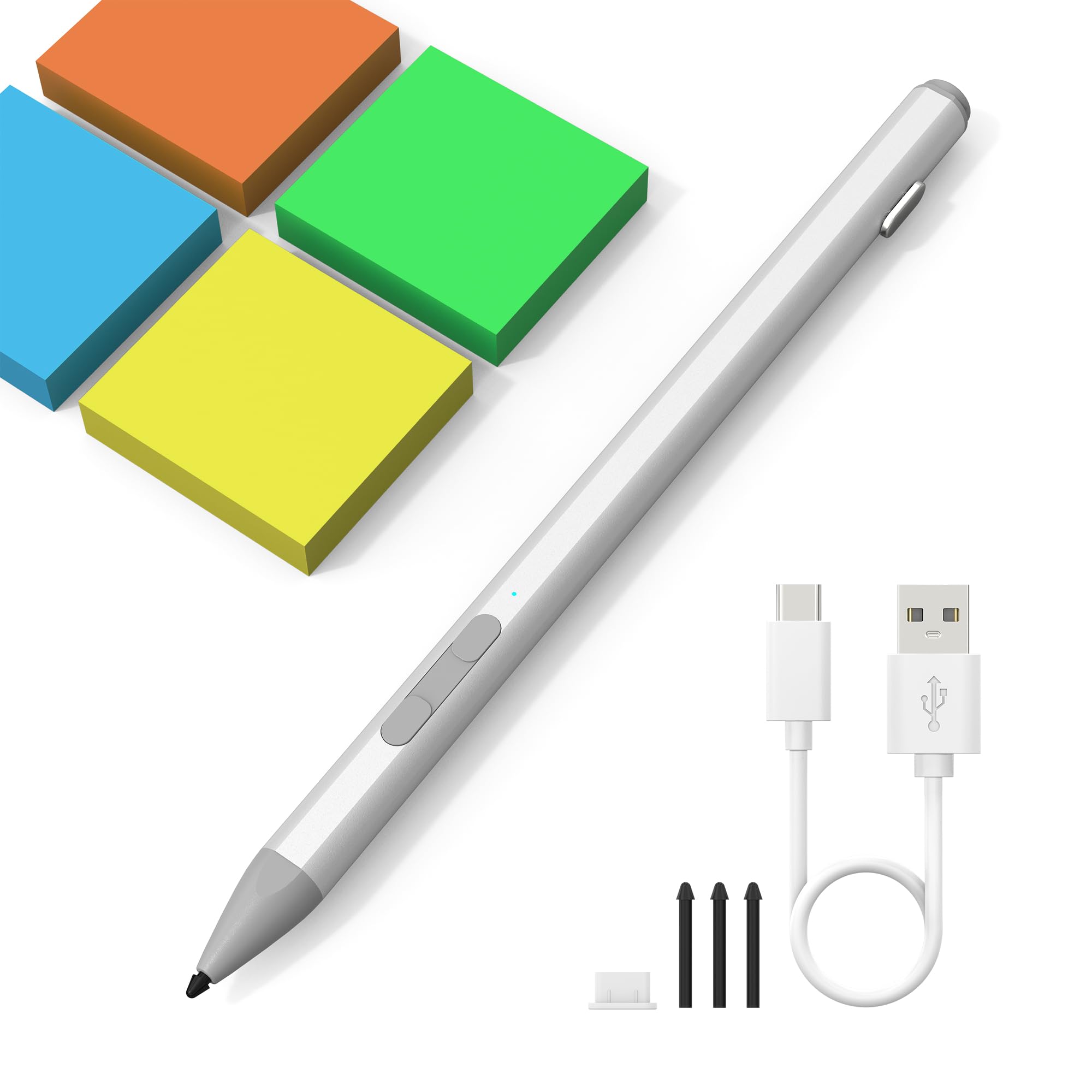 Photo 1 of Surface Pen Stylus for Surface Pro 12/11AI+PC/11/10/X/9/8/7/7+/6/5/4/3, Surface Go 4/3/2/1, Surface Laptop/Studio/Book 4/3/2/1 Stylus Pen with Palm Rejection, 4096 Pressure, Magnetic,4Nibs,Rehargeable