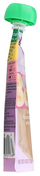PLUM ORGANICS ORGANIC MIGHTY BANANA WHITE BEAN STRAWBERRY CHIA, 4 OZ