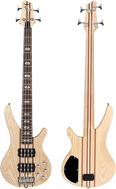 Bullfighter DB-4S Neck Through Elm 4 String Electric Bass Kit with Gig Bag