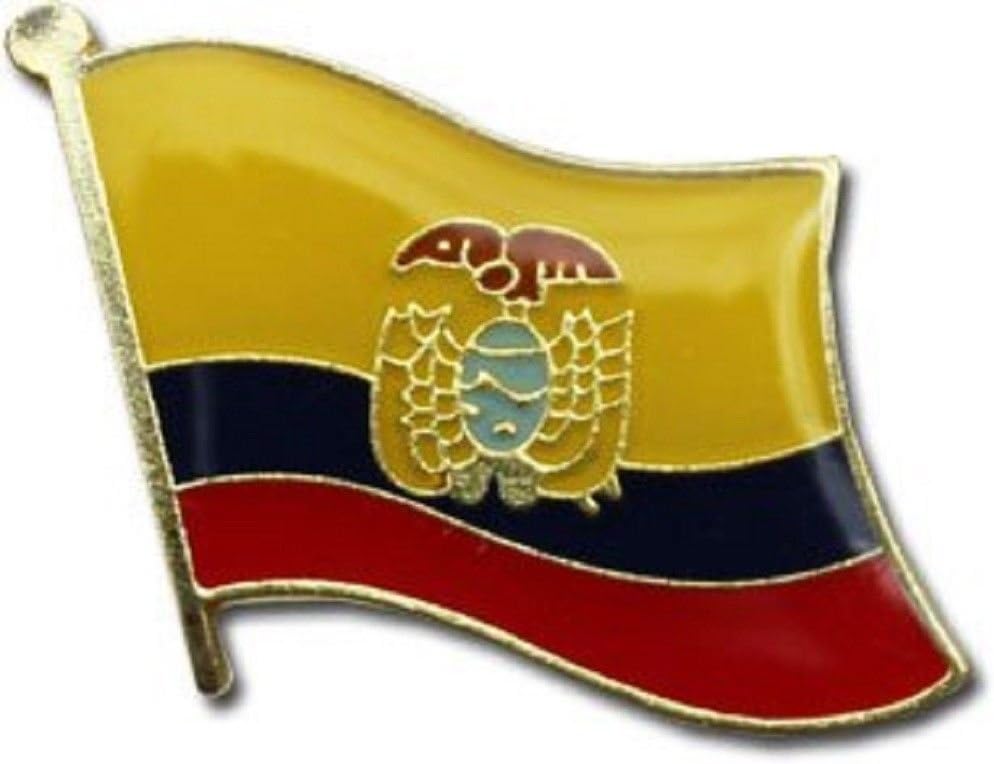 ALBATROS Ecuador Country Flag Bike Motorcycle Hat Cap Lapel Pin for Home and Parades, Official Party, All Weather Indoors Outdoors