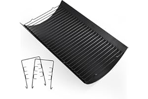 Criditpid 20 Inch Ash Pan Drip Pan Ashpan for Char-Griller 5050, 5072, 5650, 2123, 2223, 2823 Charcoal Grill, 20" Drip Pan Grates Replacement Part with 2pcs Fire Grate Hanger.