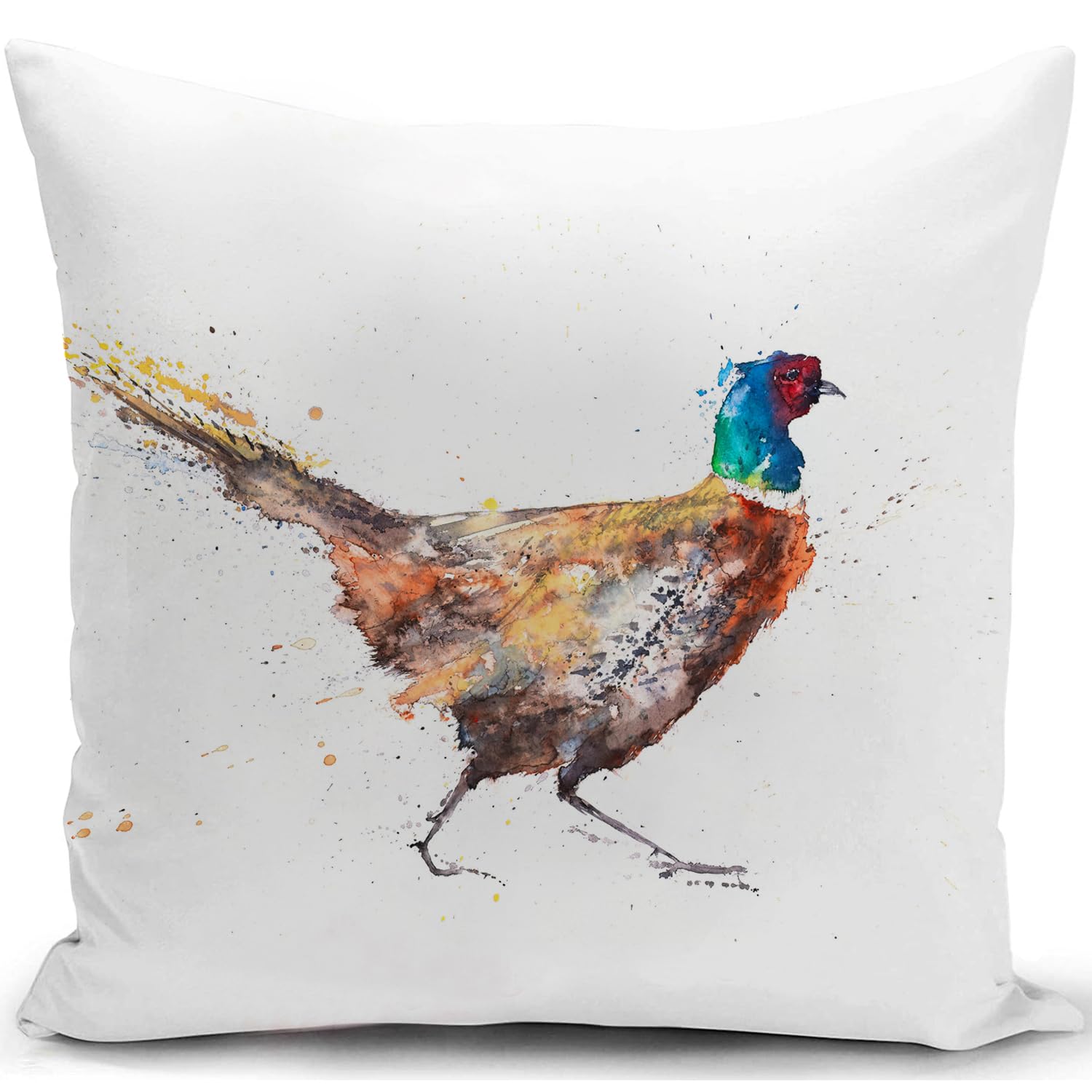 KUNQIAN Pheasant Cushion Cover Decorations Gift Pillow Cover Wildlife Animal Ornaments Throw Pillow Case Decor Home Livingroom Couch Sofa 18"x18"(45x45cm)