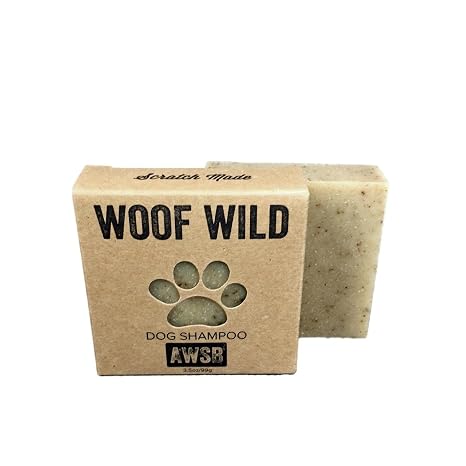 Woof Wild Organic, Vegan, Cruelty Free, Dog Shampoo Bar For Dogs With Sensitive Skin, Handmade By A Wild Soap Bar (859415000279)